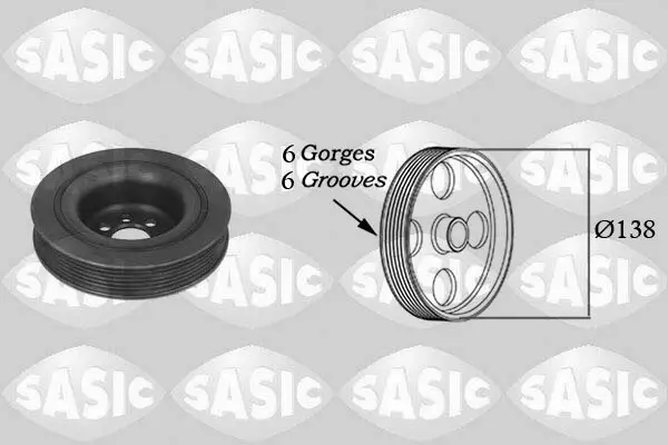 Riemenscheibe, Kurbelwelle SASIC 9001800