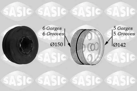 Riemenscheibe, Kurbelwelle SASIC 9001810 Bild Riemenscheibe, Kurbelwelle SASIC 9001810