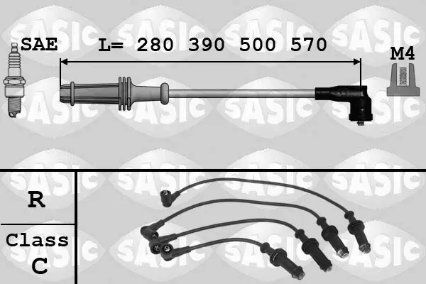 Zündleitungssatz SASIC 9280003 Bild Zündleitungssatz SASIC 9280003