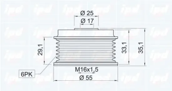 Generatorfreilauf IPD 12-0542 Bild Generatorfreilauf IPD 12-0542