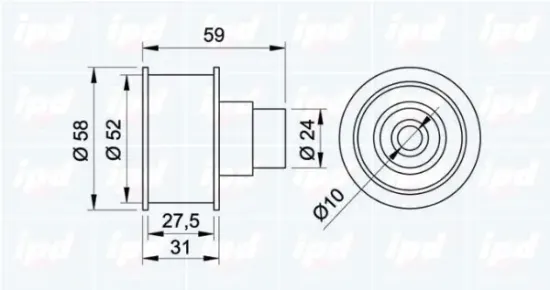 Umlenk-/Führungsrolle, Zahnriemen IPD 15-0440 Bild Umlenk-/Führungsrolle, Zahnriemen IPD 15-0440