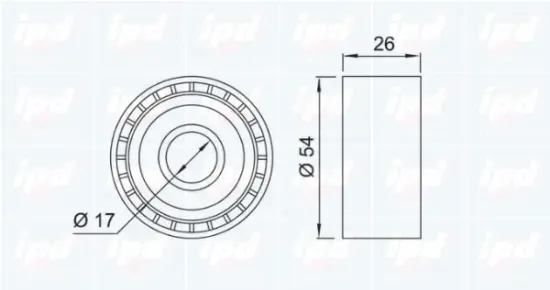 Umlenk-/Führungsrolle, Keilrippenriemen IPD 15-0891 Bild Umlenk-/Führungsrolle, Keilrippenriemen IPD 15-0891