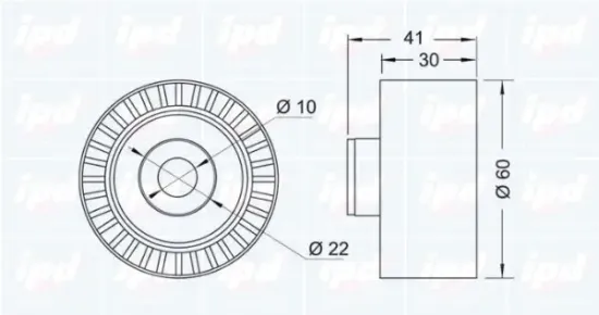Umlenk-/Führungsrolle, Zahnriemen IPD 15-3084 Bild Umlenk-/Führungsrolle, Zahnriemen IPD 15-3084