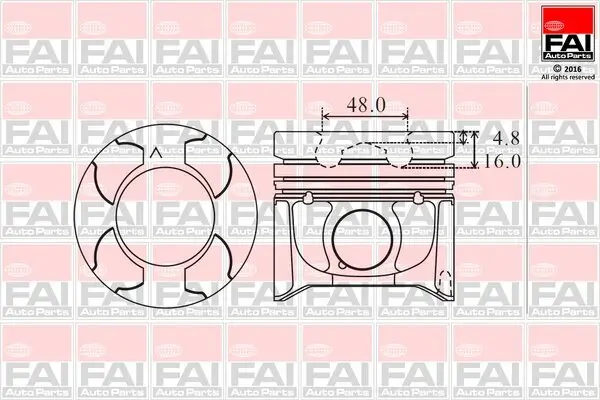 Kolben FAI AutoParts PK19-050 Bild Kolben FAI AutoParts PK19-050