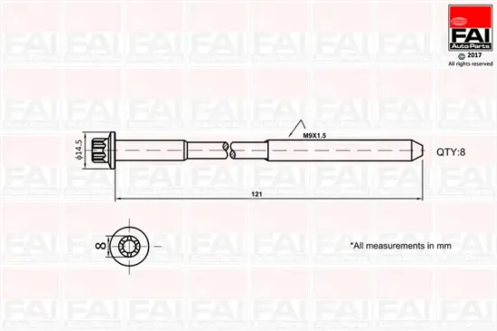 Zylinderkopfschraubensatz FAI AutoParts B2120 Bild Zylinderkopfschraubensatz FAI AutoParts B2120