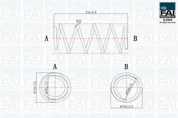Fahrwerksfeder Vorderachse FAI AutoParts FPCS164