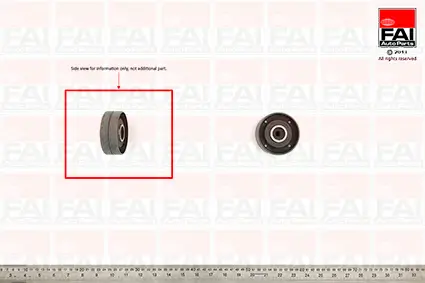 Umlenk-/Führungsrolle, Zahnriemen FAI AutoParts T6910 Bild Umlenk-/Führungsrolle, Zahnriemen FAI AutoParts T6910