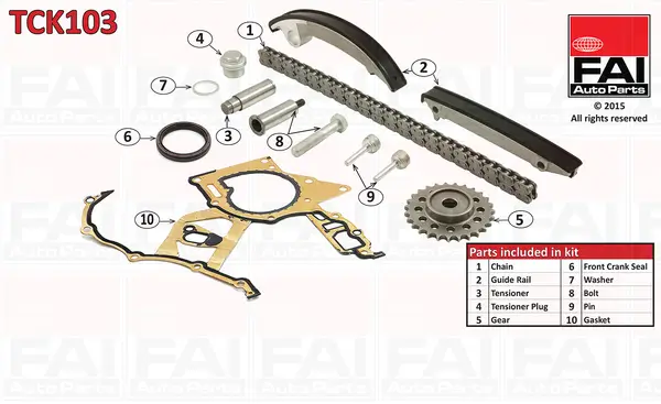 Steuerkettensatz oben FAI AutoParts TCK103