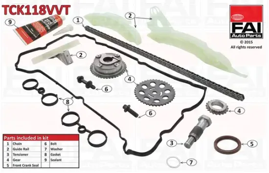 Steuerkettensatz FAI AutoParts TCK118VVT Bild Steuerkettensatz FAI AutoParts TCK118VVT