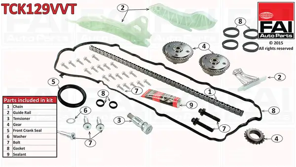 Steuerkettensatz oben FAI AutoParts TCK129VVT