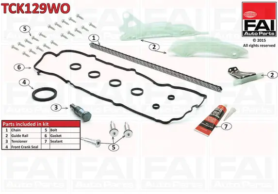 Steuerkettensatz oben FAI AutoParts TCK129WO