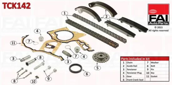 Steuerkettensatz oben unten FAI AutoParts TCK142 Bild Steuerkettensatz oben unten FAI AutoParts TCK142