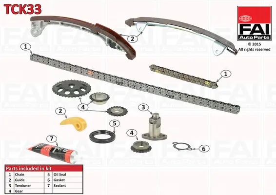 Steuerkettensatz oben unten FAI AutoParts TCK33