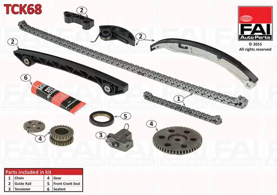 Steuerkettensatz oben unten FAI AutoParts TCK68