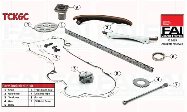 Steuerkettensatz oben FAI AutoParts TCK6C