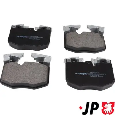 Bremsbelagsatz, Scheibenbremse Vorderachse JP GROUP 1463616610 Bild Bremsbelagsatz, Scheibenbremse Vorderachse JP GROUP 1463616610
