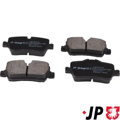 Bremsbelagsatz, Scheibenbremse Hinterachse JP GROUP 1463707410