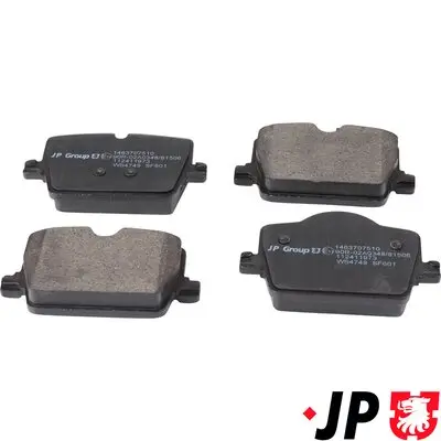 Bremsbelagsatz, Scheibenbremse Hinterachse JP GROUP 1463707510