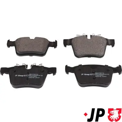 Bremsbelagsatz, Scheibenbremse Hinterachse JP GROUP 2863700110 Bild Bremsbelagsatz, Scheibenbremse Hinterachse JP GROUP 2863700110