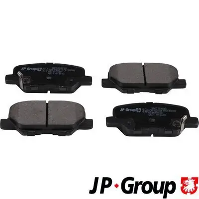Bremsbelagsatz, Scheibenbremse Hinterachse JP GROUP 3863701010 Bild Bremsbelagsatz, Scheibenbremse Hinterachse JP GROUP 3863701010