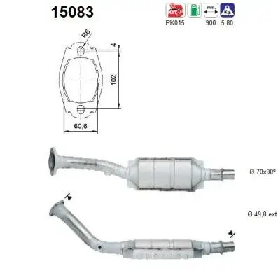Katalysator AS 15083 Bild Katalysator AS 15083