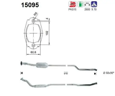 Katalysator AS 15095 Bild Katalysator AS 15095