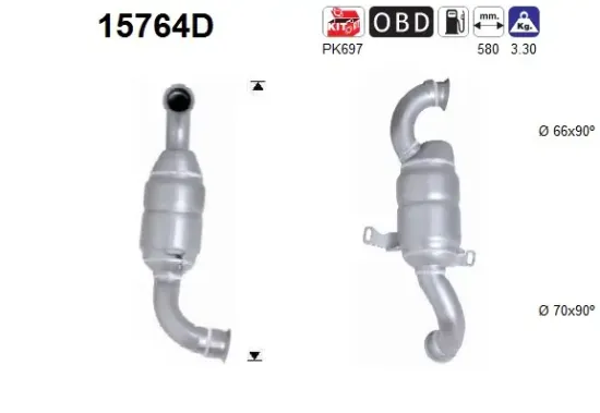 Katalysator AS 15764D Bild Katalysator AS 15764D