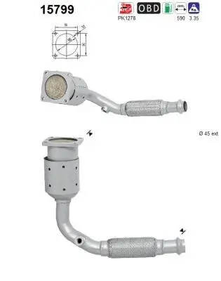 Katalysator AS 15799 Bild Katalysator AS 15799