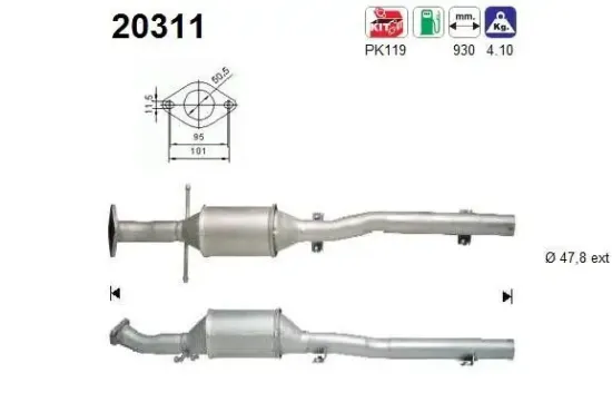 Katalysator AS 20311 Bild Katalysator AS 20311