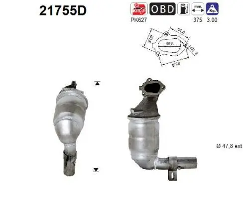 Katalysator AS 21755D Bild Katalysator AS 21755D