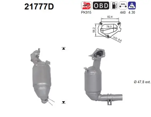 Katalysator AS 21777D Bild Katalysator AS 21777D
