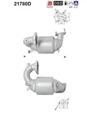 Katalysator vorne AS 21780D Bild Katalysator vorne AS 21780D
