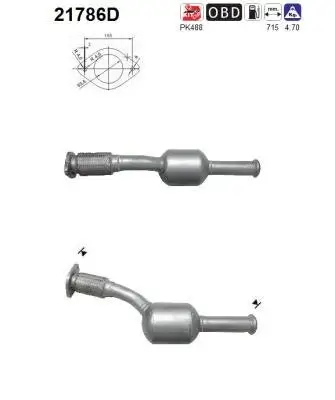 Katalysator hinten AS 21786D Bild Katalysator hinten AS 21786D