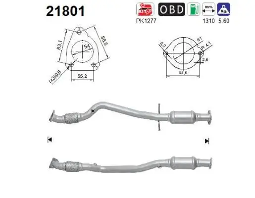 Katalysator hinten hinten AS 21801 Bild Katalysator hinten hinten AS 21801