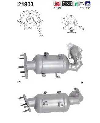 Katalysator vorne AS 21803