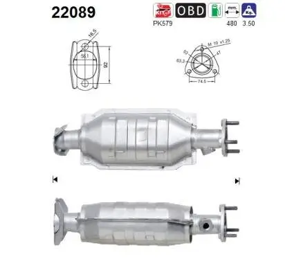 Katalysator AS 22089 Bild Katalysator AS 22089