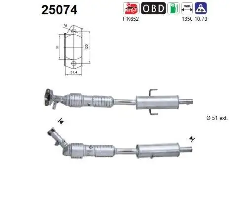 Katalysator AS 25074 Bild Katalysator AS 25074