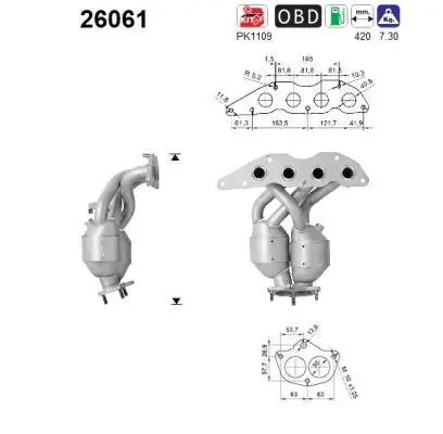 Katalysator vorne AS 26061