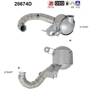 Katalysator vorne AS 28674D Bild Katalysator vorne AS 28674D