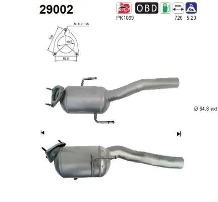 Katalysator hinten AS 29002