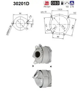Katalysator AS 30201D Bild Katalysator AS 30201D