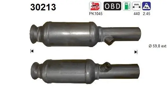 Katalysator hinten AS 30213