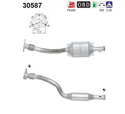 Katalysator hinten AS 30587