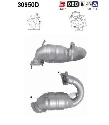 Katalysator vorne AS 30950D Bild Katalysator vorne AS 30950D