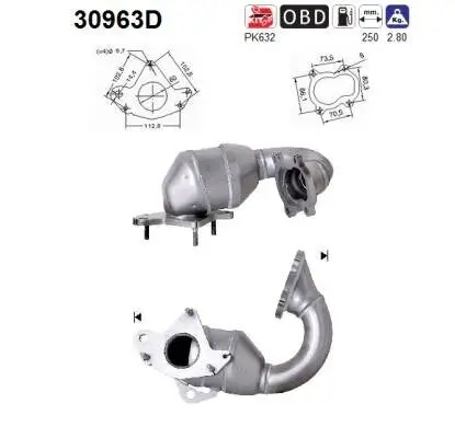 Katalysator vorne AS 30963D Bild Katalysator vorne AS 30963D