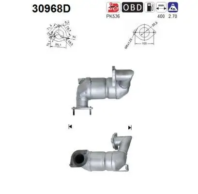 Katalysator vorne AS 30968D