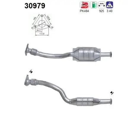 Katalysator hinten AS 30979