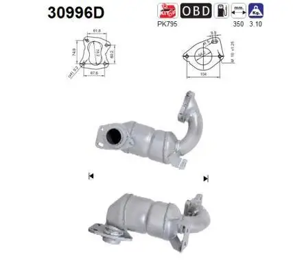 Katalysator AS 30996D Bild Katalysator AS 30996D