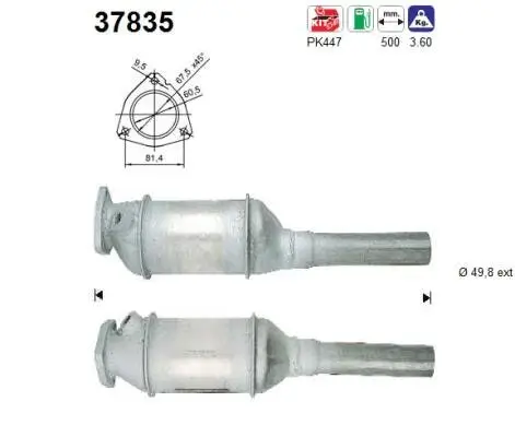 Katalysator AS 37835 Bild Katalysator AS 37835