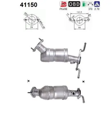 Katalysator hinten AS 41150